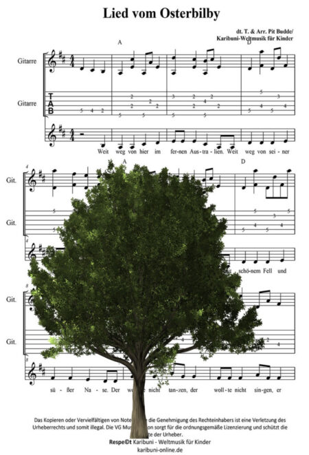 Ein Lied über den australischen "Osterhasen" dem Osterbilby. 